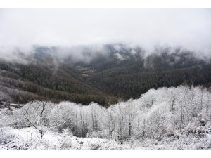 Bartın'ın yüksek kesimleri beyaza büründü