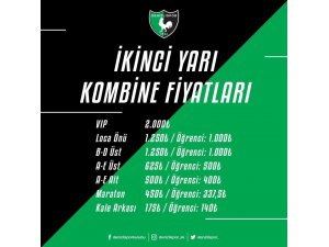 Denizlispor’da ikinci yarı kombine bilet fiyatları açıklandı