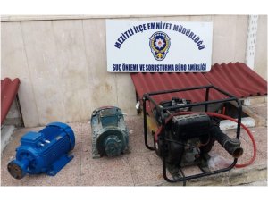 Sulama motoru ve dinamo hırsızları yakalandı