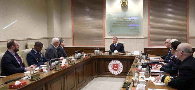 Milli Savunma Bakanı Hulusi Akar, ABD Suriye Özel Temsilcisi James Jeffrey'i kabul etti