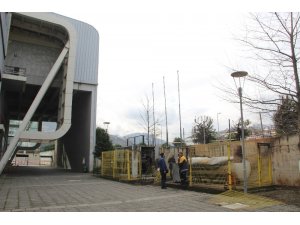 Söğütlü Atletizm Stadındaki yangına inceleme