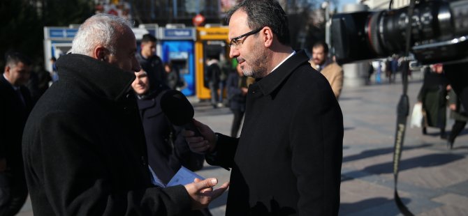 Bakan Kasapoğlu Gazeteciler Günü’nde muhabir oldu