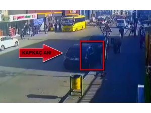 Kapkaç anı güvenlik kamerasında