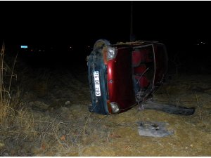 Burdur'da otomobil devrildi: 5 yaralı