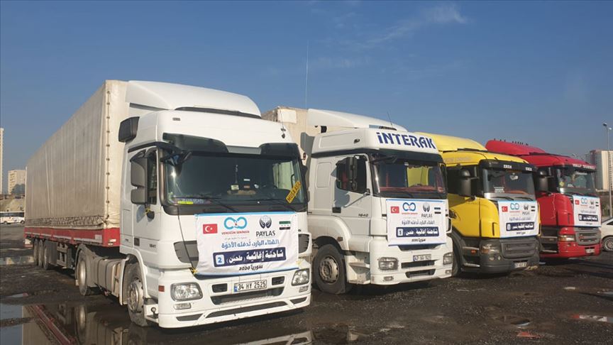 İdlib'e 4 tır insani yardım