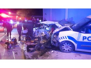 Polisin dur ihtarına uymadı, polise çarptı