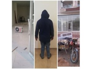 Çaldığı klimayla kaçarken yakalandı