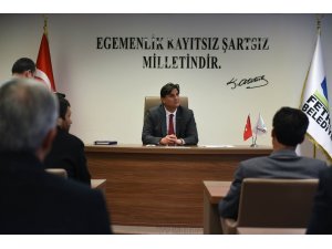 Muhtarlar Alim Karaca’ya taziye ziyaretinde bulundu