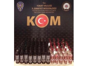 Tokat’ta kaçak içki operasyonu