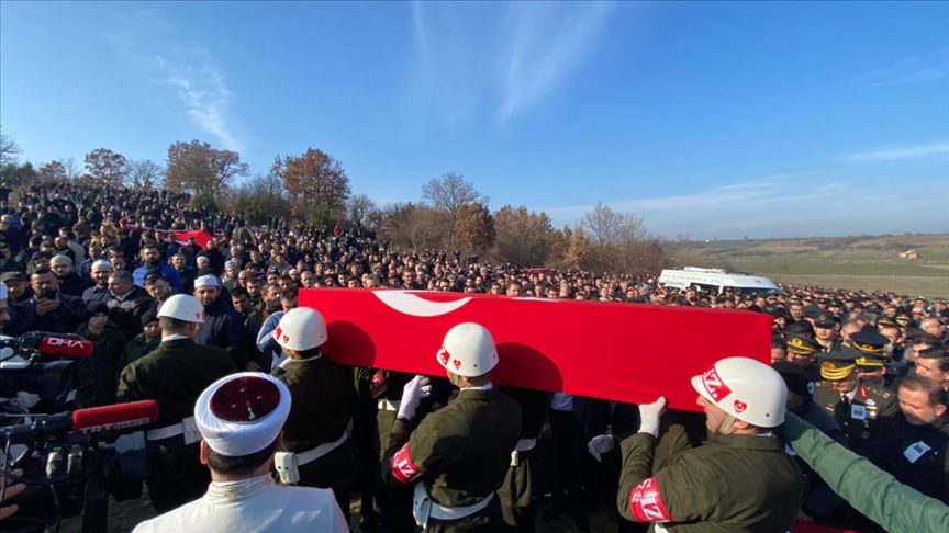 Şehit Uzman Çavuş Günay, Edirne'de son yolculuğuna uğurlandı