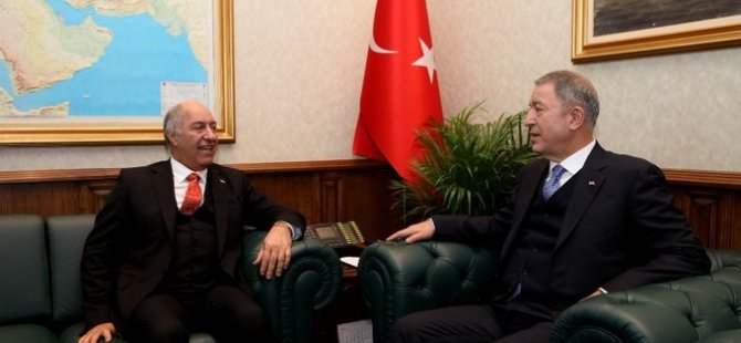Bakan Akar, Irak Ankara Büyükelçisi Janabi’yi kabul etti