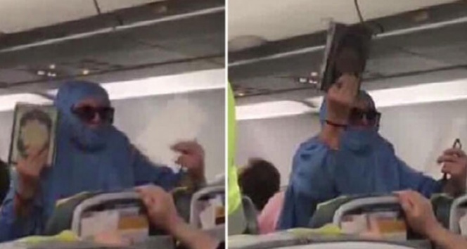 Uçakta ‘FETÖ’cüyüm” diye bağıran kadının ceza ehliyeti tespit edilecek