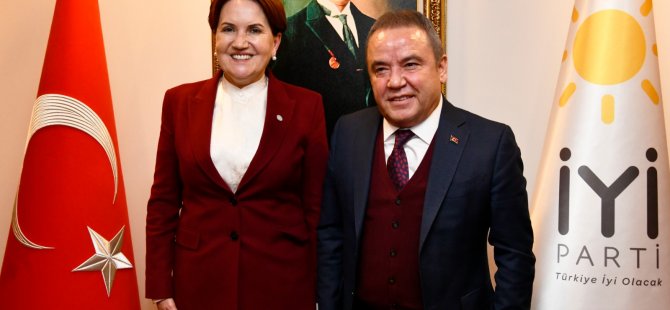 Akşener, Antalya Büyükşehir Belediye Başkanı Böcek'i kabul etti