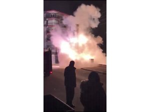 Uşak’ta trafo yangını paniğe neden oldu