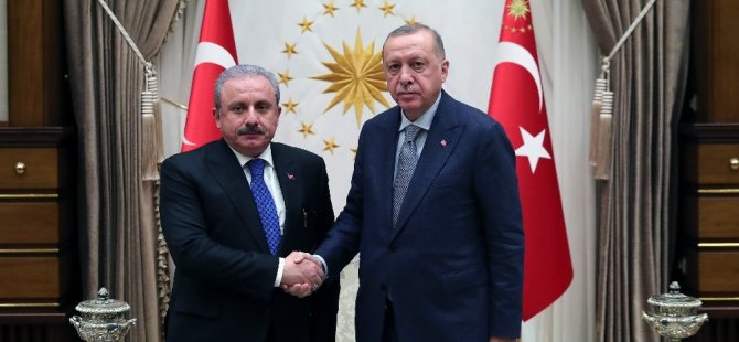 Cumhurbaşkanı Erdoğan TBMM Başkanı Şentop’u kabul etti