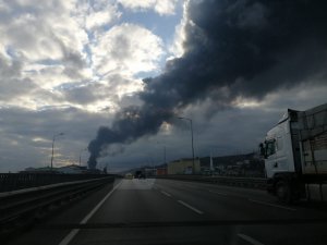 Samsun’da fabrika yangını