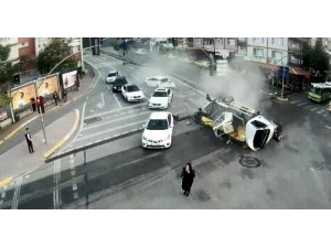 Bursa’daki feci kaza güvenlik kamerasında