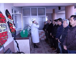 Yüksekten düşerek ölen emekli polis son yolculuğuna uğurlandı
