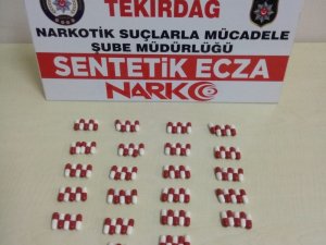 Tekirdağ’da yeşil reçeteye tabi uyuşturucu nitelikli 108 adet hap ele geçirildi