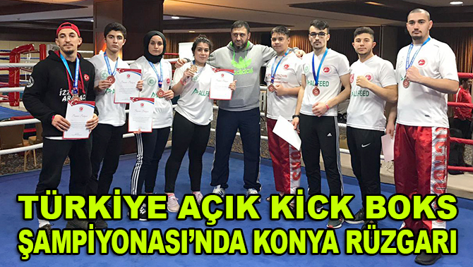 Türkiye Açık Kick Boks Şampiyonası’nda Konya rüzgarı