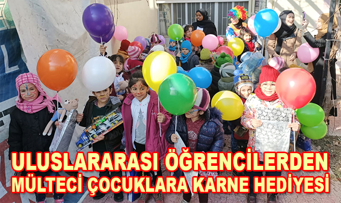 Uluslararası öğrenciler mülteci çocukları sevindirdi