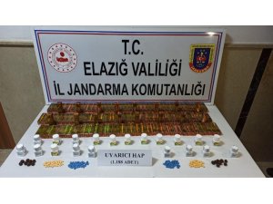 Elazığ’da bin 308 adet uyarıcı hap ele geçirildi