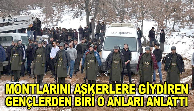 Şehit cenazesinde üşümesinler diye kendi montlarını askerlere giydiren gençlerden biri o anları anlattı