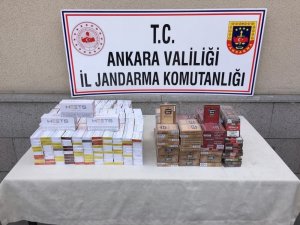 Ankara’da yolcuların valizinden 660 paket kaçak sigara ve 290 paket pipo tütünü çıktı
