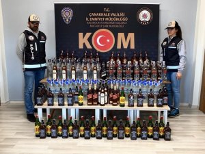 Çanakkale’de kaçak içki operasyonu