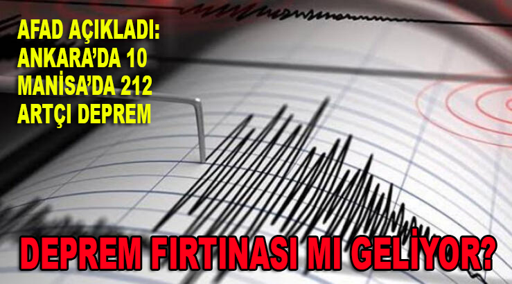 AFAD'dan açıklama: 'Ankara'da 10 Manisa'da 212 artçı deprem'