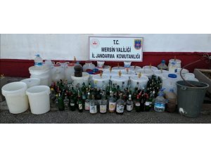 Mersin’de 465 litre sahte içki ele geçirildi