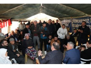 AK Parti’li Yavuz, Kızılcaköy’de jeotermal eylemcilerini nöbet çadırında ziyaret etti