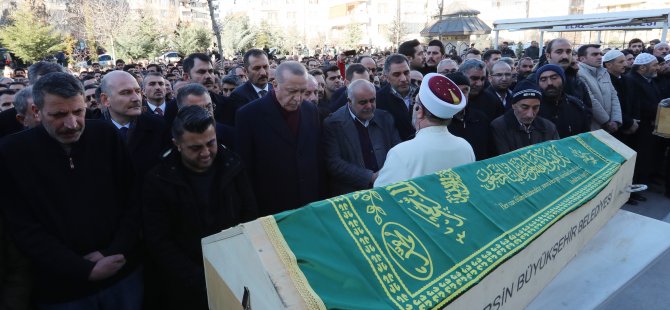Cumhurbaşkanı Erdoğan, Elazığ'da cenaze törenine katıldı: