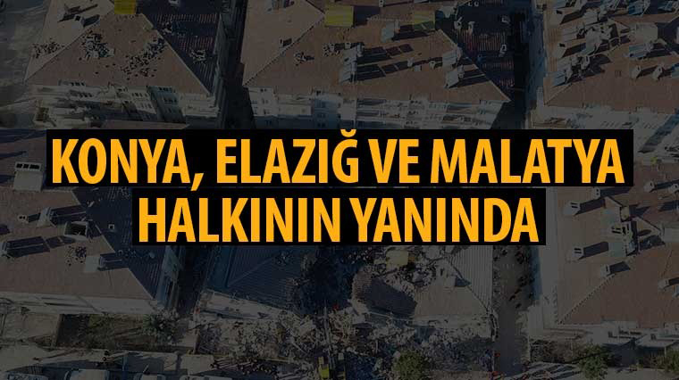 Konya'dan depremin yaşandığı Elazığ ve Malatya'ya yardım gönderildi