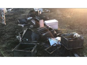 Çanakkale’de 30 kovan arı yandı