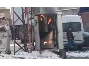 Siirt’te trafo yangını paniğe neden oldu