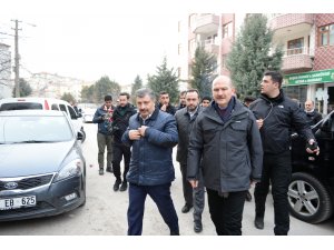 Bakanlar Soylu ve Koca Elazığ'da taziye ziyaretinde bulundu