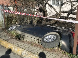 Eyüpsultan’da ilginç kaza, görenler döndü bir daha baktı