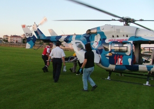İmdada ambulans helikopter yetişti