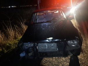 Arıza yapan araca başka bir araç çarptı: 1 yaralı