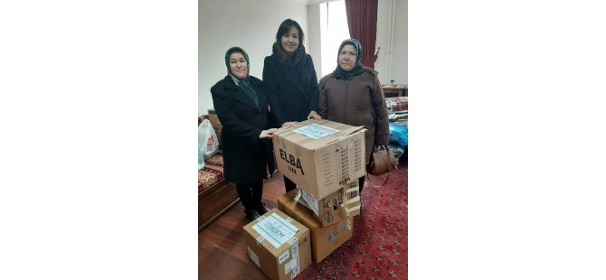 Nallıhan ADEM kursiyerleri depremzedeler için ördü