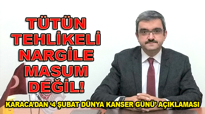 Tütün tehlikeli, nargile masum değil!