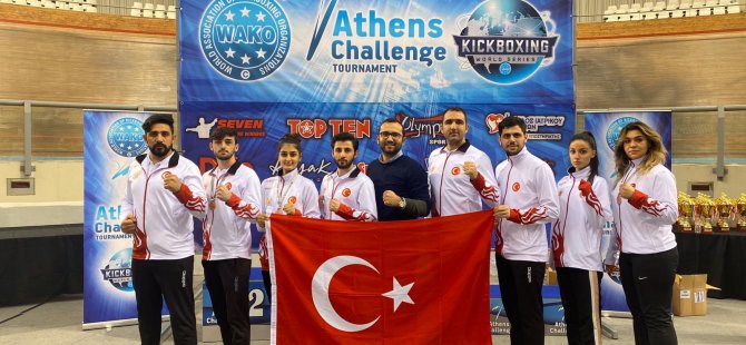 Milli kick boksçulardan Yunanistan'da 4 madalya
