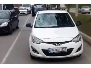 Samsun’da otomobilin çarptığı yaya ölümden döndü