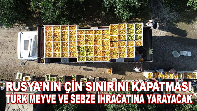 Rusya'nın Çin sınırını kapatması Türk meyve ve sebze ihracatına yarayacak