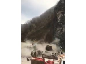 Giresun’da heyelan