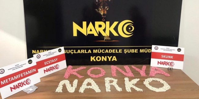 Konya'da uyuşturucu operasyonunda 14 zanlı gözaltına alındı