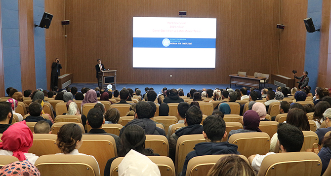 Meram Tıp Fakültesi'nde koronavirüs ile ilgili bilgilendirme toplantısı yapıldı