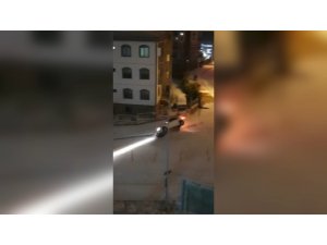 Karda kayan araçların kaza anları çığlık çığlığa kamerada