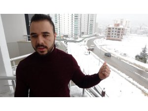 Buzda kayan aracın görüntüsünü çeken genç o anları anlattı